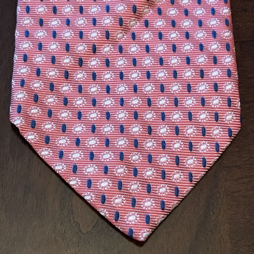 Nicola Ferri Milano Pink Blue 100% Silk Men’s Neck Tie Made In Italy